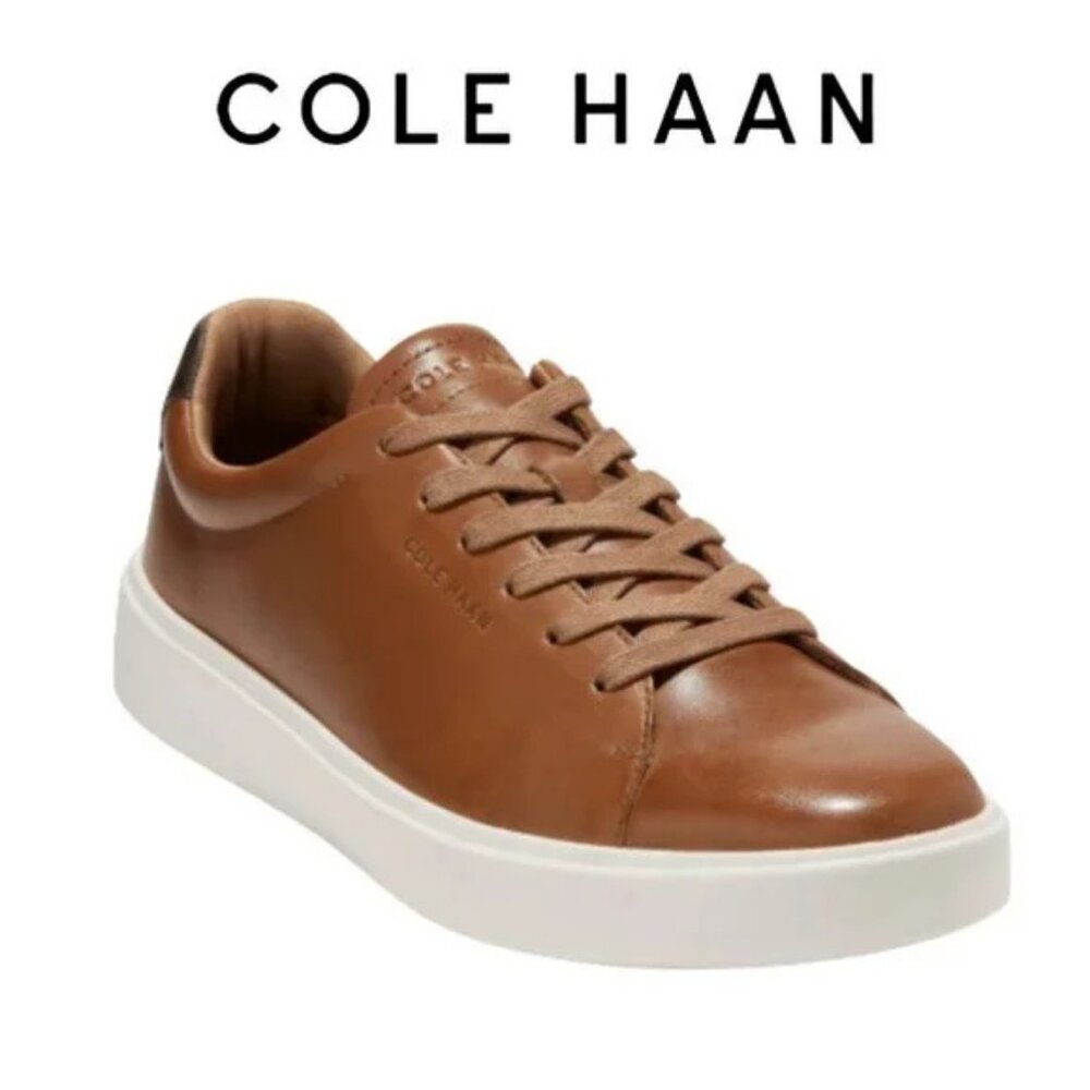 COLE HAAN Grand Crosscourt Traveler British Tan Leather Sneaker Men's Size 8 M